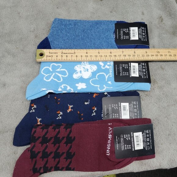 Unsimply Stitched Socks Mens One Size Four Pack Bundle of Crew Socks *NWT* - Picture 10 of 11